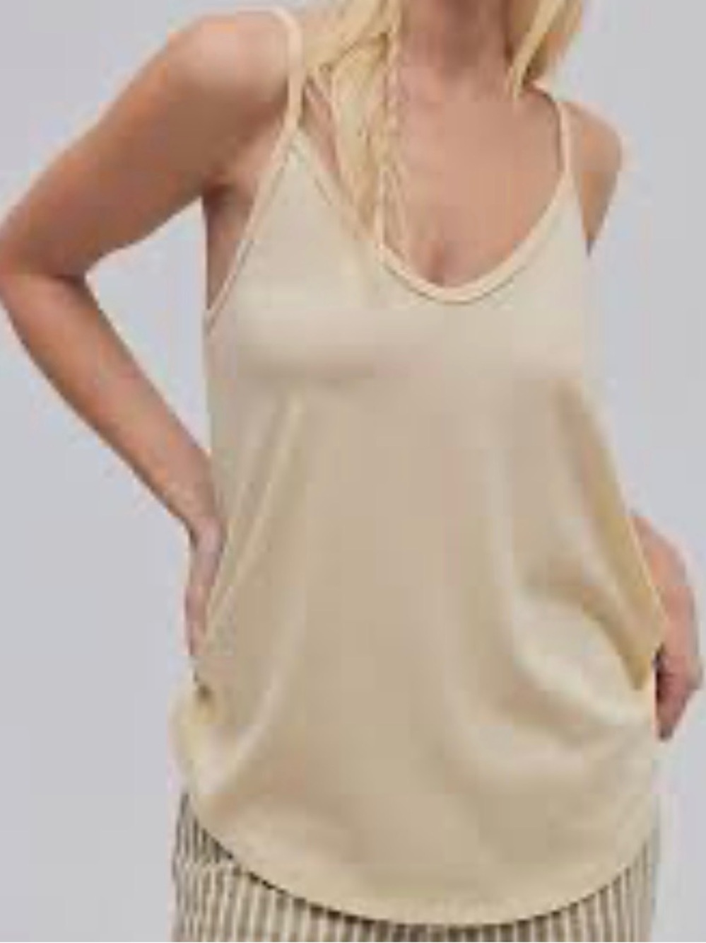 We The Free Under the Sun Yellow Scoop Neck Flowy Tank